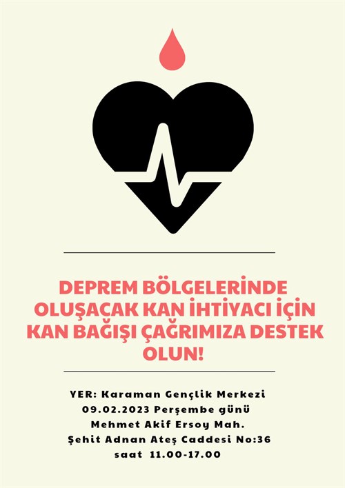 Kan Bağışı Duyurusu